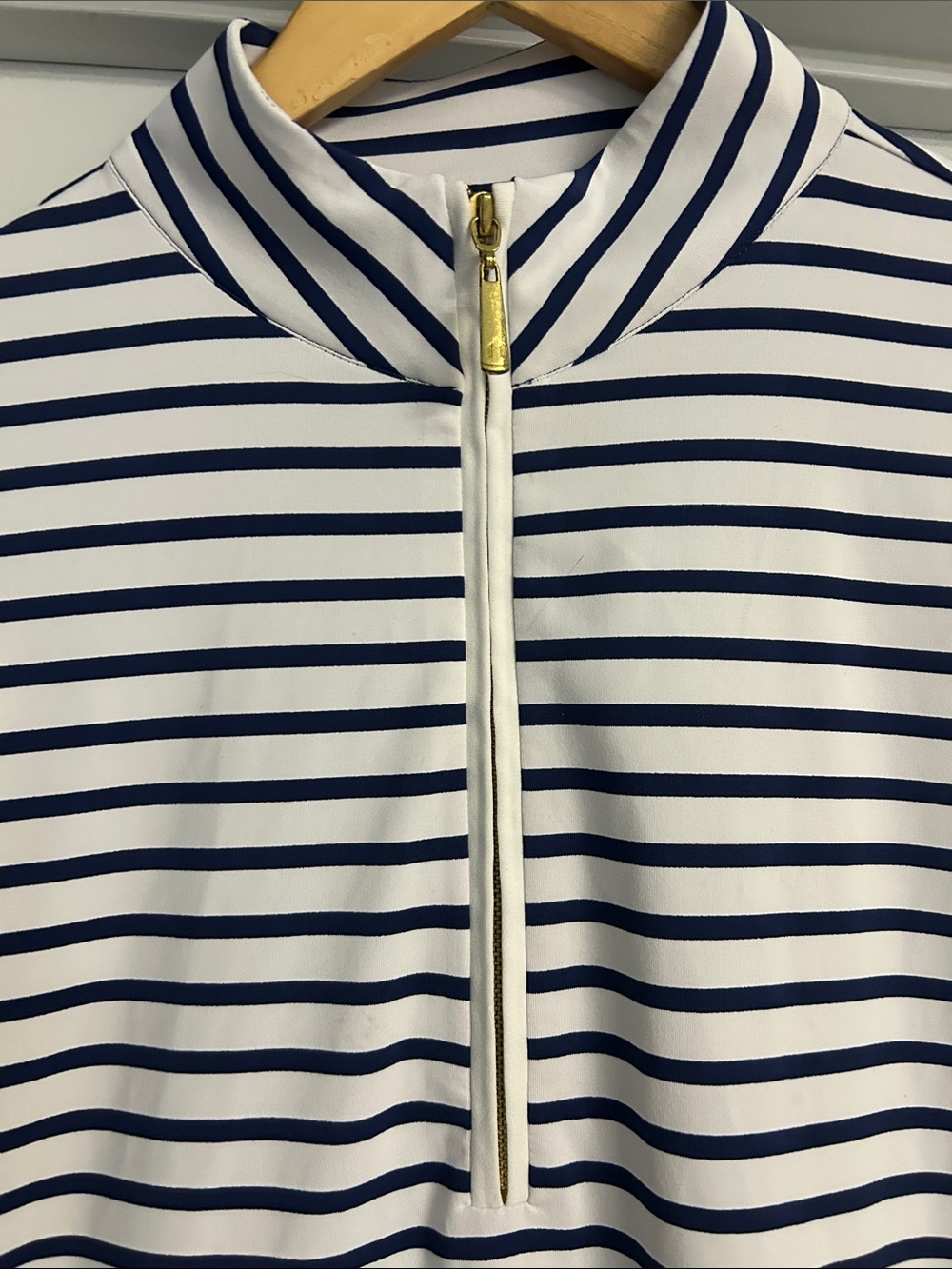 {Talbots} Cabana Life Sun & Swim 1/4 zip Pullover Long sleeve Quick Dry Top - Picture 5 of 7
